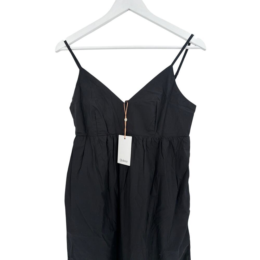 Quince Women's Black 100% Organic Cotton Sleeveless Maxi Dress Size XS - Picture 3 of 12